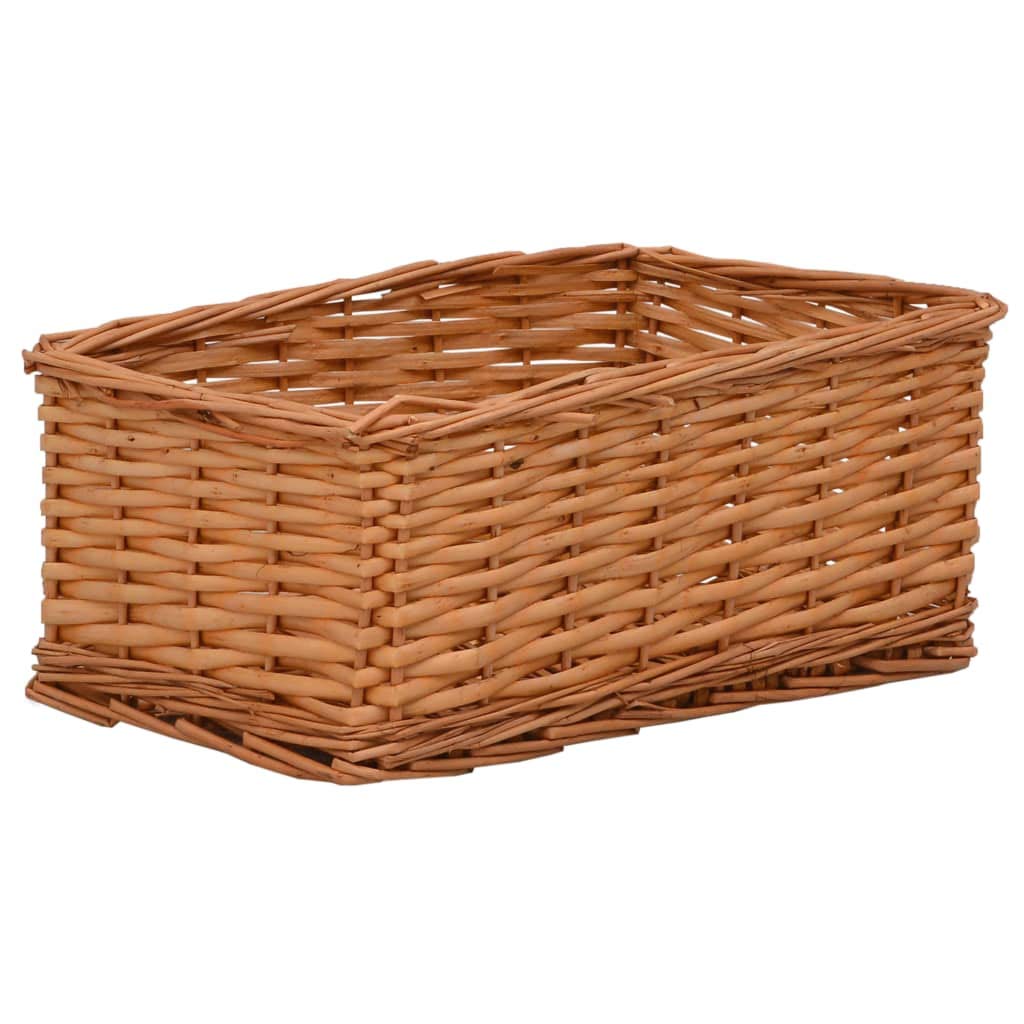 4-tlg. Korb-Set aus Weide Braun mit praktischer Aufbewahrung für Haushalt, Küche, Bad, Wohnzimmer, Kinderzimmer und Büro, vielseitige Organizer und Ordnungssystem für Kleidung