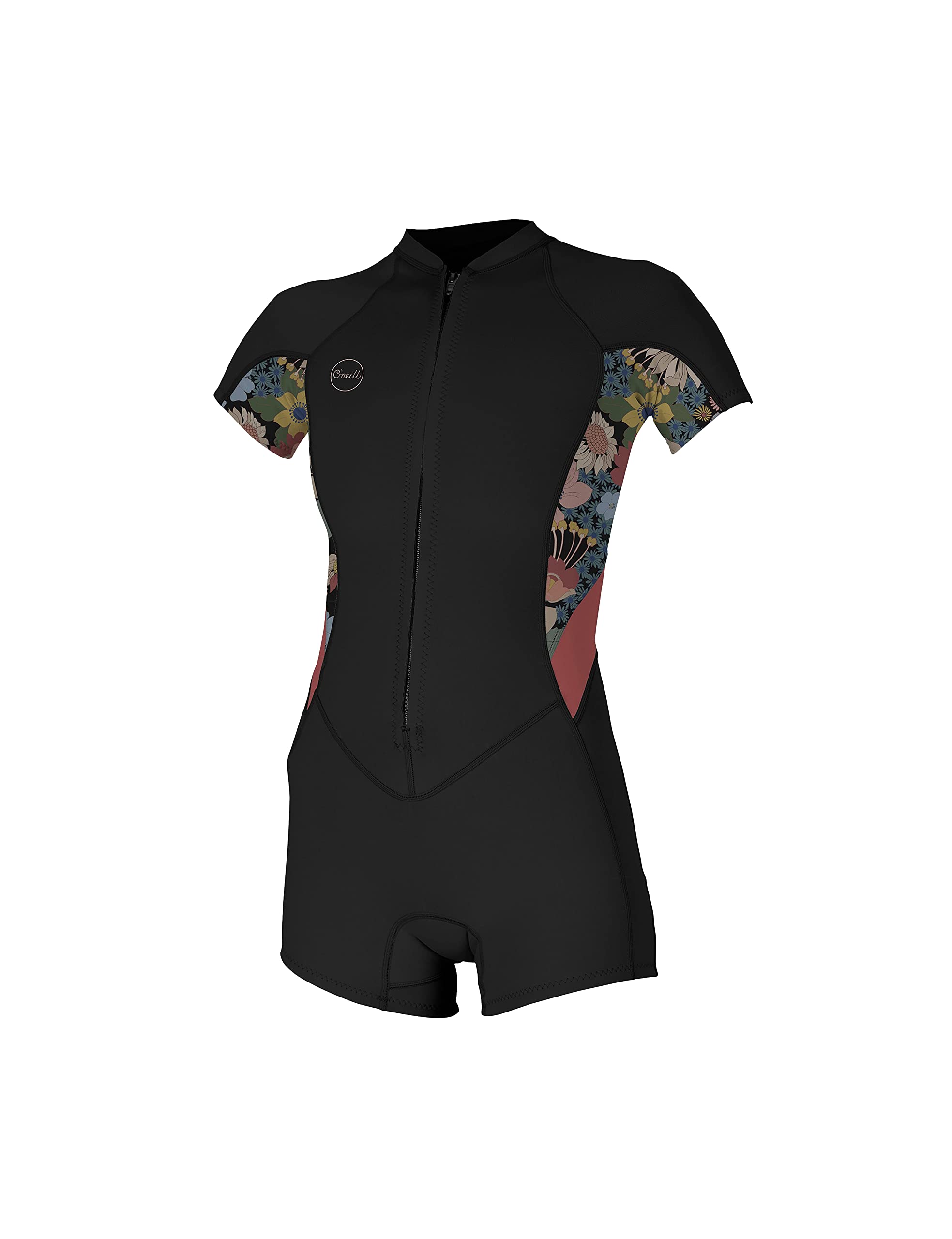 O'NEILLWomen's Bahia 2/1mm Full Zip, Short Sleeve, Spring Wetsuit