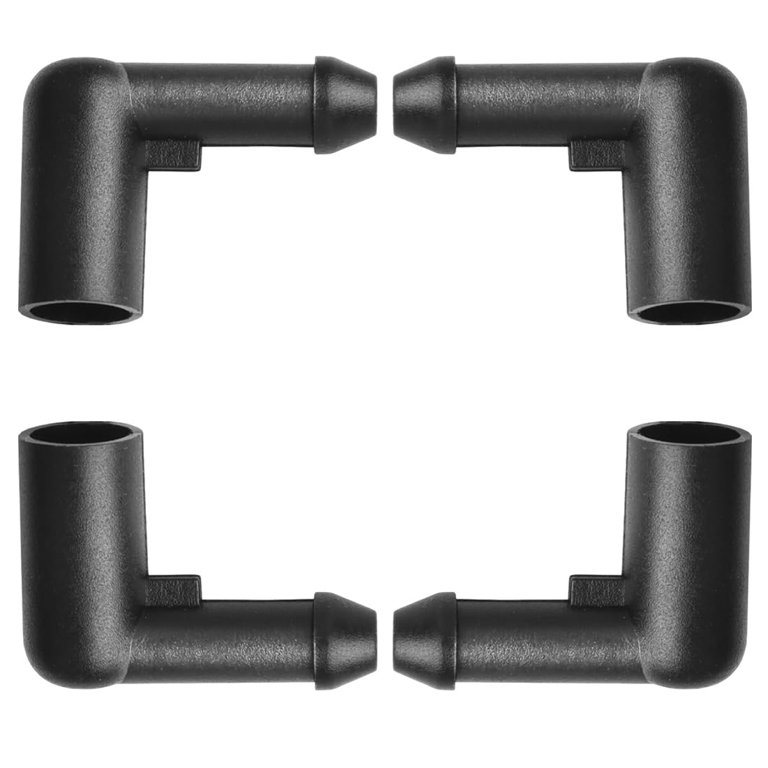 Lavaparabrisas Coche, 4 Conectores De Manguera Compatibles Con Opel Vauxhall Astra H Corsa D Zafira B 13171805 13257350 1452941 (Negro)