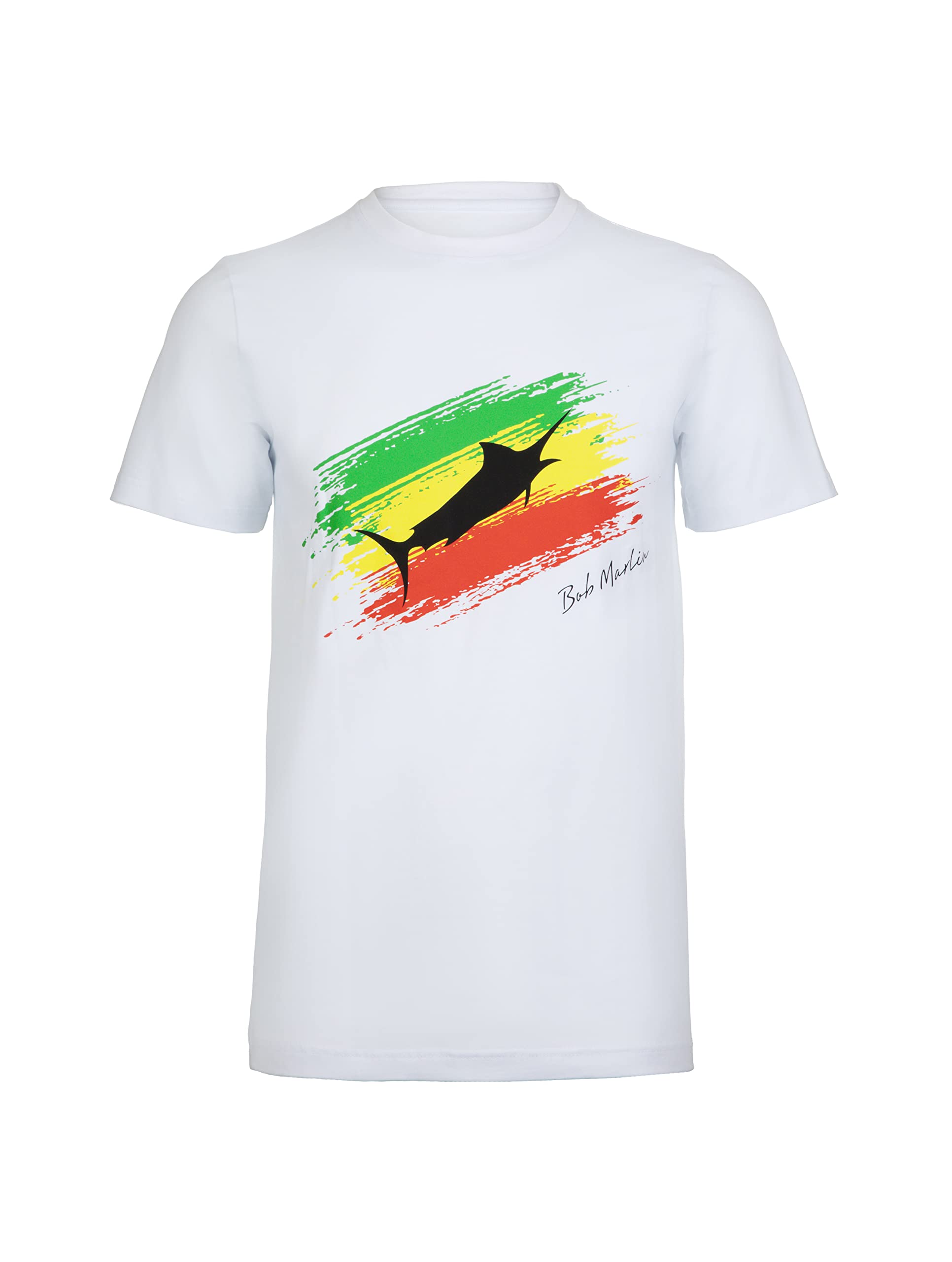 Bob MarlinRingspun Cotton Grapic Tee TShirts Breathable One Love for Fishing Theme