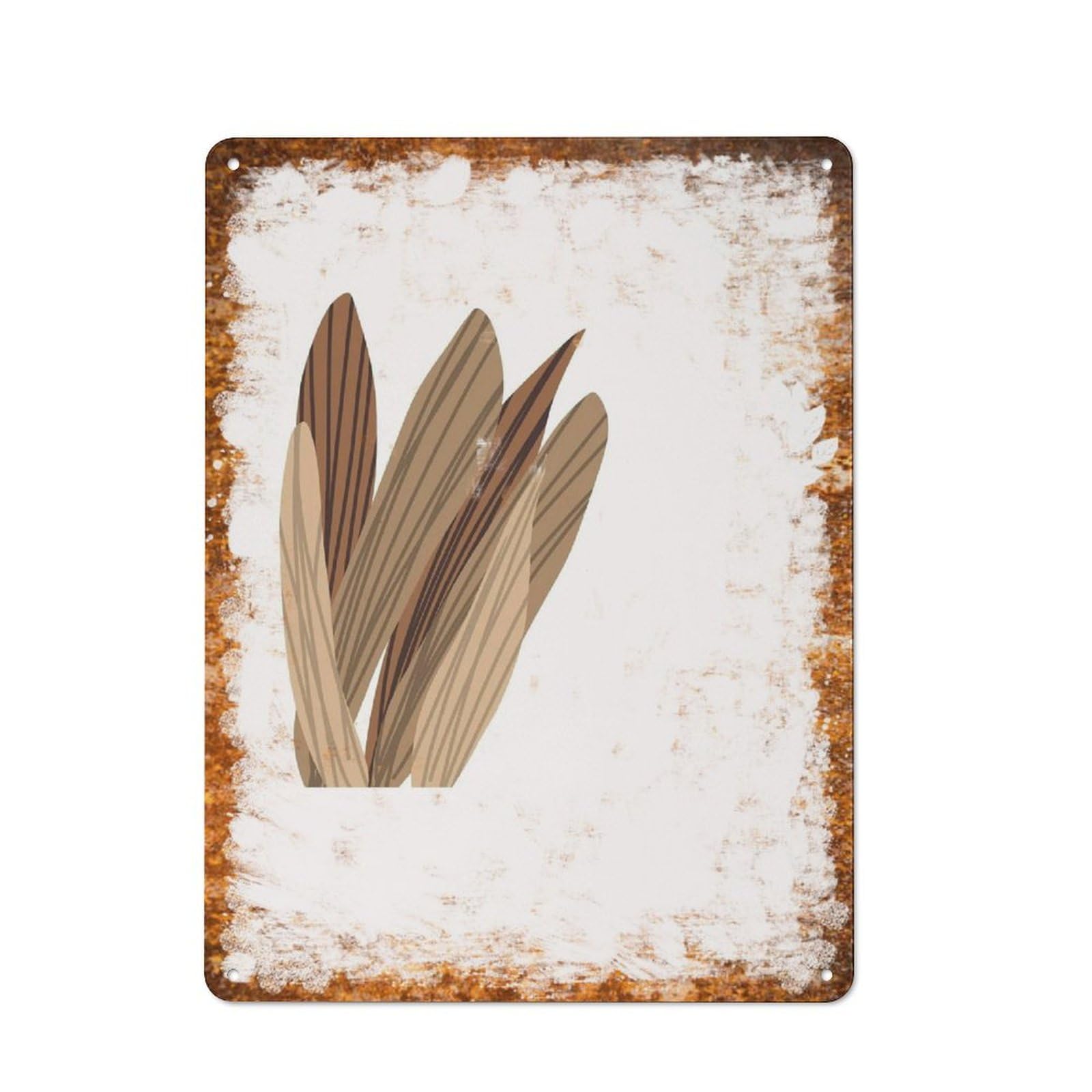 peiyeety Metal Tin Sign Dried Leaves Minimalist Pattern Vintage Rustic Wall Art Kitchen Bathroom Bedroom Living Room Cafe Farmhouse Entryway Office Garage Home Bar Laundry Room Porch Patio 8x12 Inch
