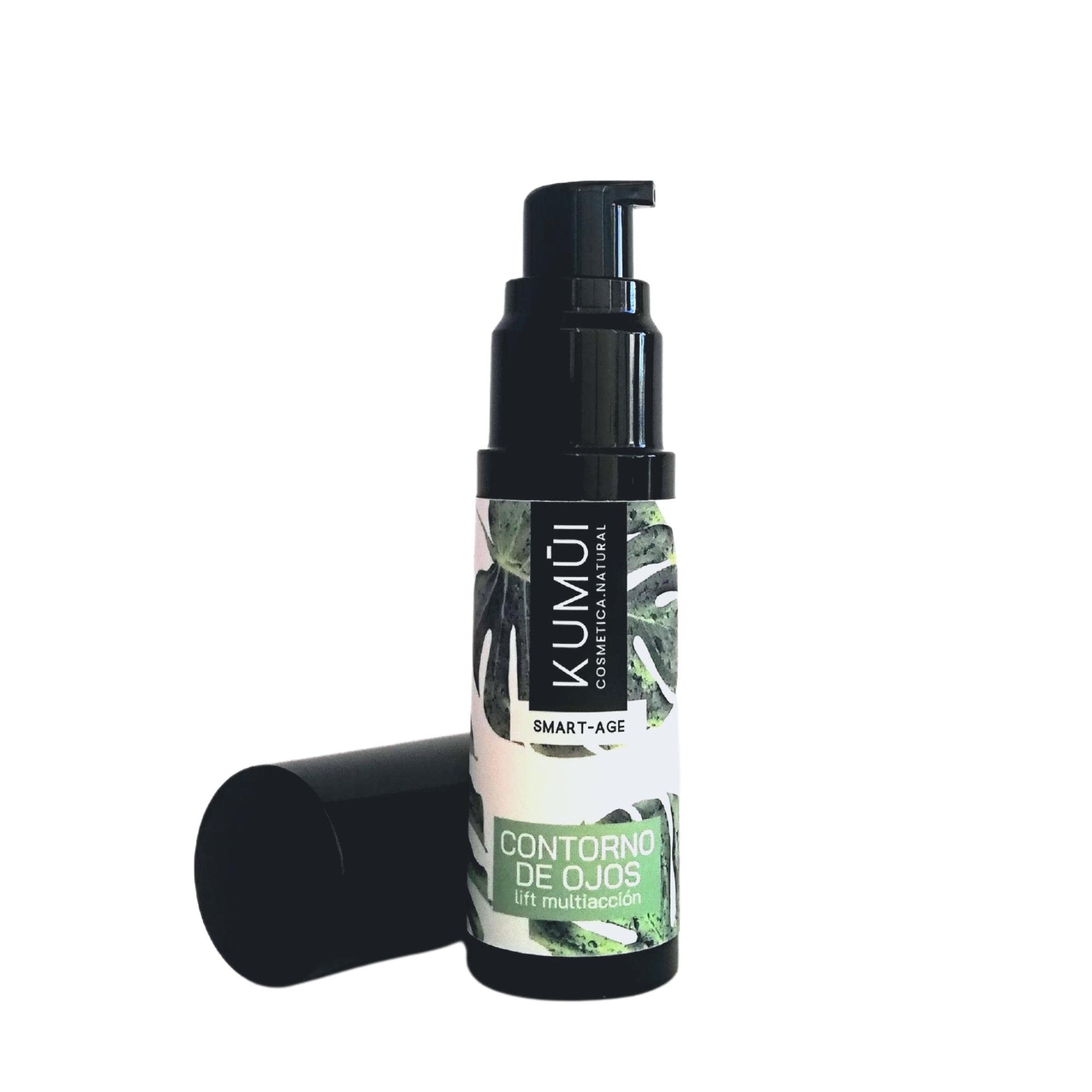 Kumui - Crema Contorno de Ojos Natural y Vegana Efecto Lifting Multiacción - Tratamiento Antiarrugas, Reafirmante, Anti Ojeras y Bolsas - Hidratante con ácido hilurónico - Ideal piel sensible -17 ml