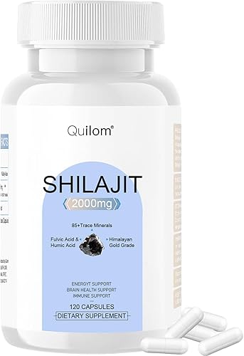 Shilajit Suplemento orgánico puro del Himalaya Shilajit, fórmula original de Shilajit de grado dorado, 85+minerales traza - 75% + ácido fúlvico -