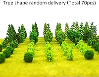 Vista 5 de 70pcs Mini Model Trees Train Scenery Mixed Miniature Trees Artificial Wargame Fake Tree Railroad Scenery Diorama Supplies Landscape