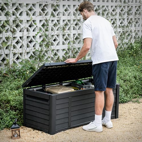 Dwvo MADWV4OEER Outdoor Louver Storage Deck Box W/120 Gallon Capacity thumb #6
