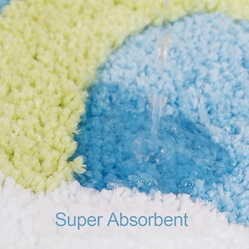 Miniatura 3 de Alfombras de baño de 24 x 17 pulgadas, antideslizantes, suaves y absorbentes, lavables y secas a máquina, tapetes para baño, bañera, ducha y baño,