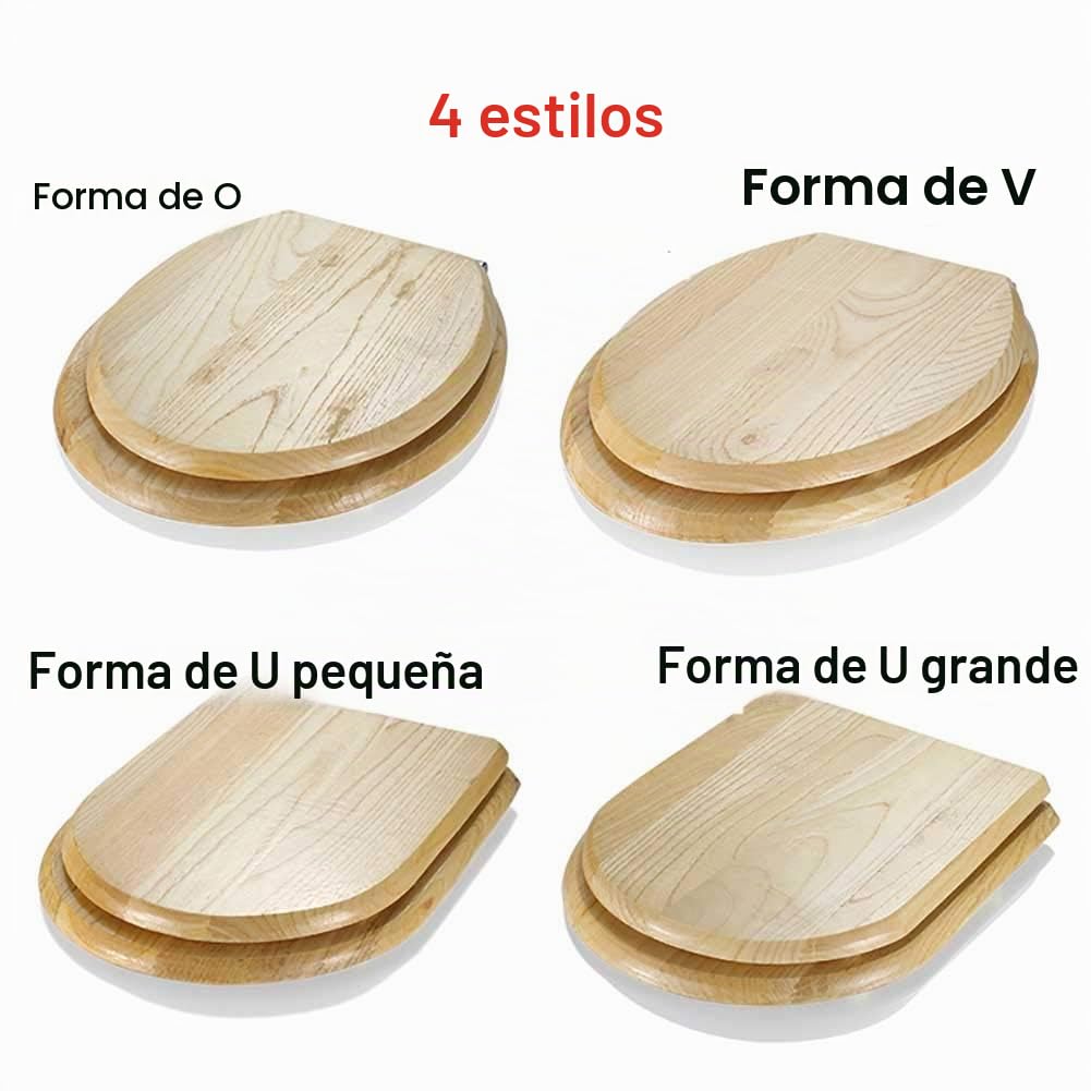 Madera Maciza Universal Asiento De Inodoro Bisagra De Metal Tapa del Inodoro Cierre Lento Y Suave Óxido Y Resistente Al Agua Antibacteriano Y Ecológico Fácil De Instalar,D