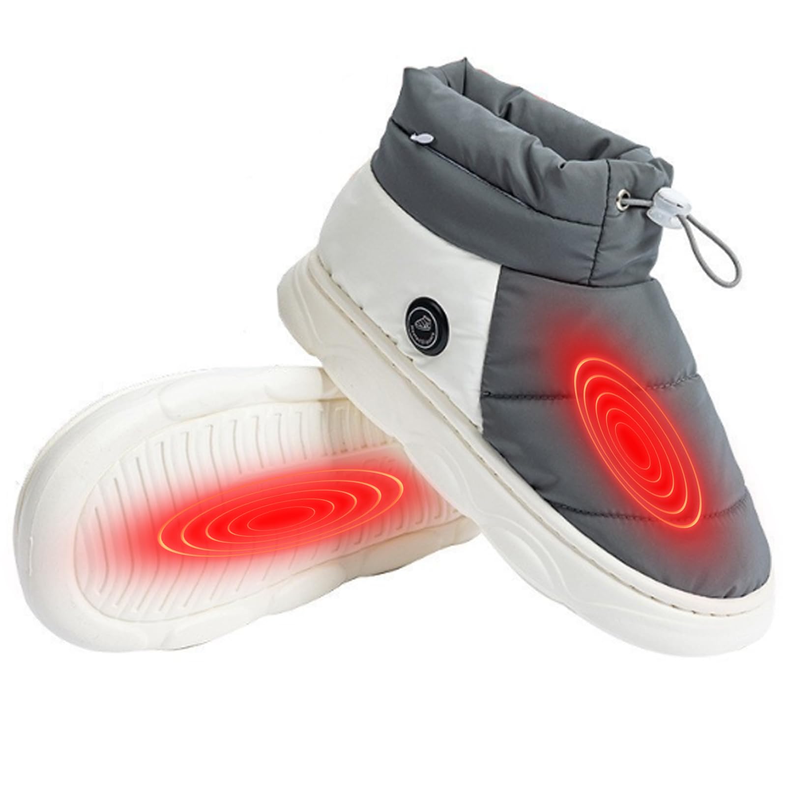 Botas térmicas recargables para hombres y mujeres, botas cálidas de invierno, para parejas, calentadores de pies, zapatos USB, batería de 4000 mAh con 3 niveles de calefacción, zapatos de calefacción