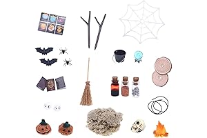 26Pcs Halloween Dollhouse Miniature Garden Accessories