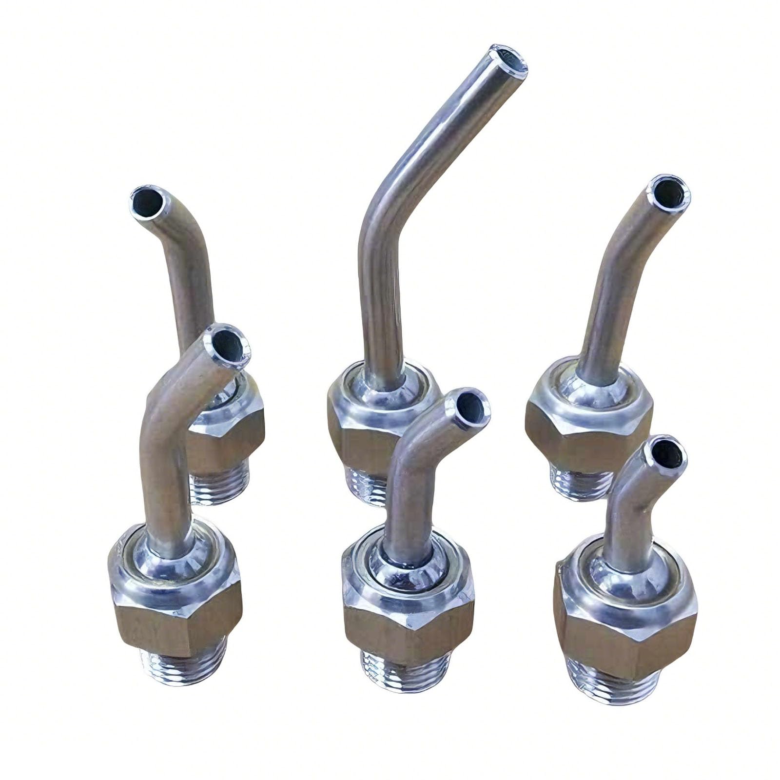 10 Stück Schraub-Kühlmitteldüse, Edelstahl, verstellbare Hochdruck-Wasser-Öl-Kühldüse, Hochdruck-Wasser-Öl-Kühlrohr für Drehmaschine, Fräsen, CNC M10*1.5 Tube length 30mm(1.18in)