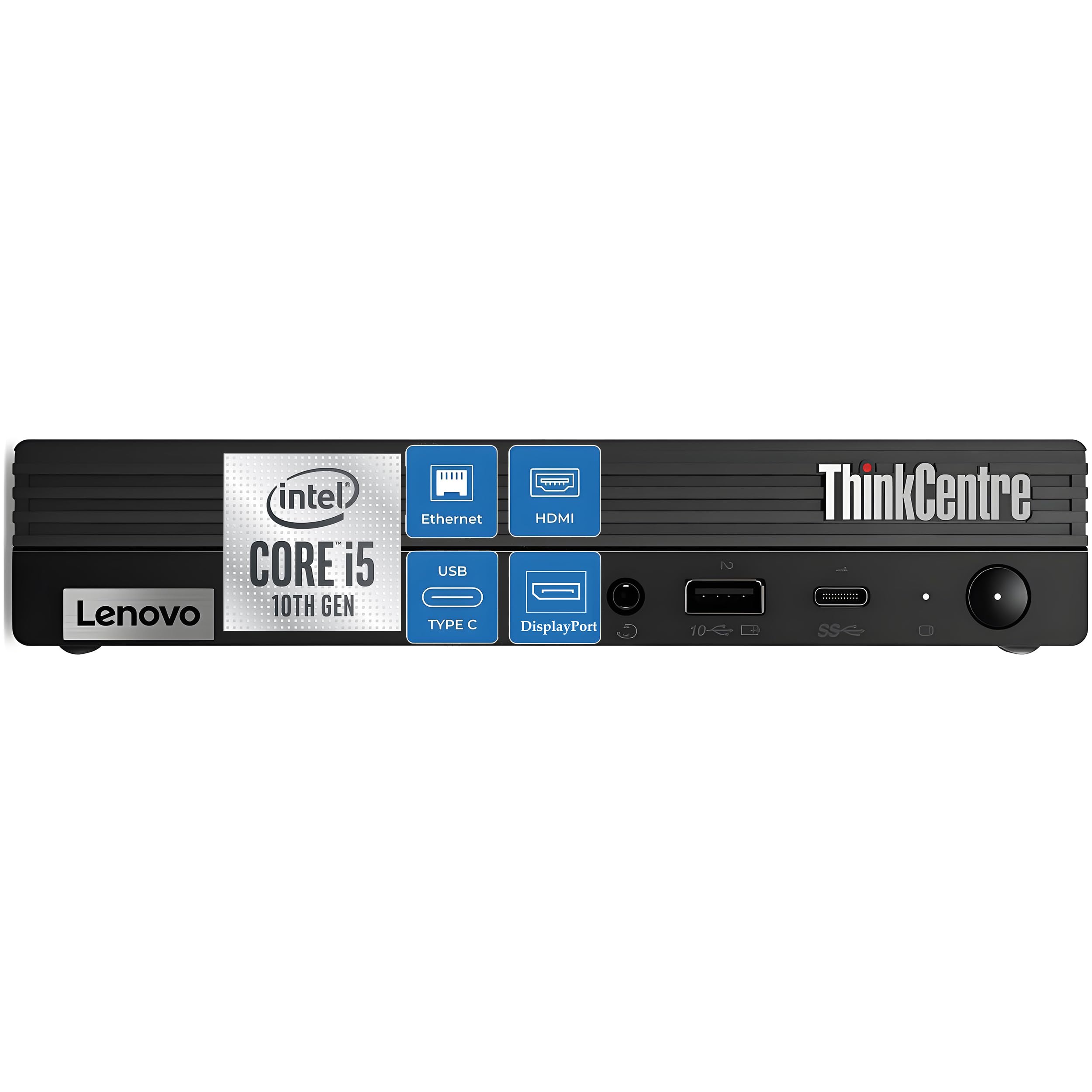 Lenovo ThinkCentre M70q Tiny Desktop Computer for Home Office, 32GB DDR4 RAM, 1TB PCIe SSD, Intel 6-Core i5-10400 1L Mini PC with Office 365, WiFi 6,