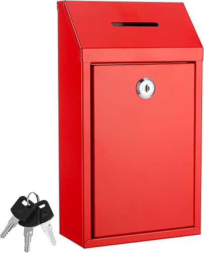 Miniatura 8 de Caja de donación de metal con ranura para cerradura, 10.2 x 5.7 x 3 pulgadas, colección segura, sugerencia de donación, colección de caridad, caja