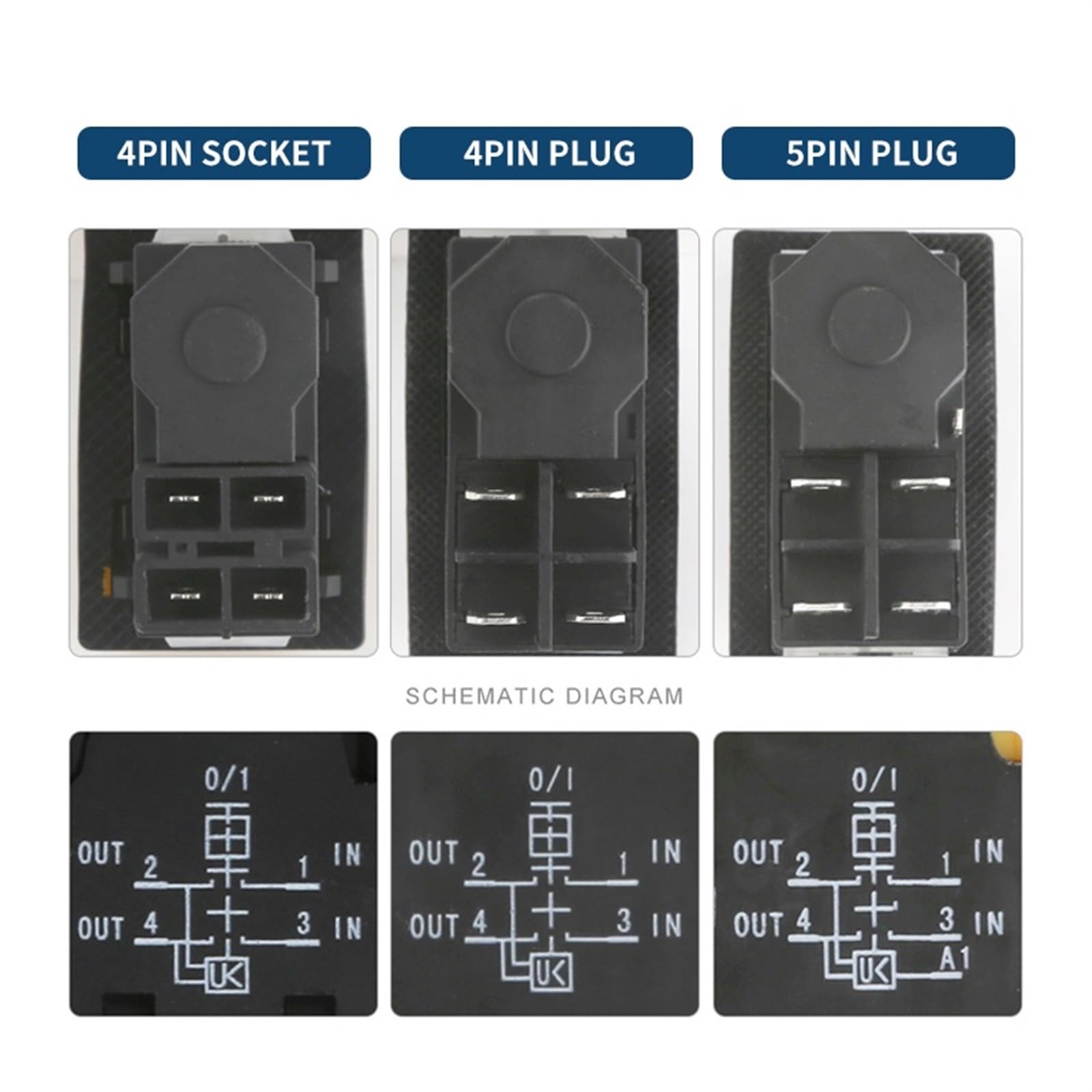 YH02-A YH01-A przełącznik elektromagnetyczny 110V 8A 220V 15A 4PIN 5PIN przycisk startowy do wodoodpornego narzędzia maszynowego (gniazdo 4PIN, 220V)