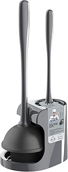 MR.SIGA Toilet Plunger and Bowl Brush Combo for Bathroom Cleaning