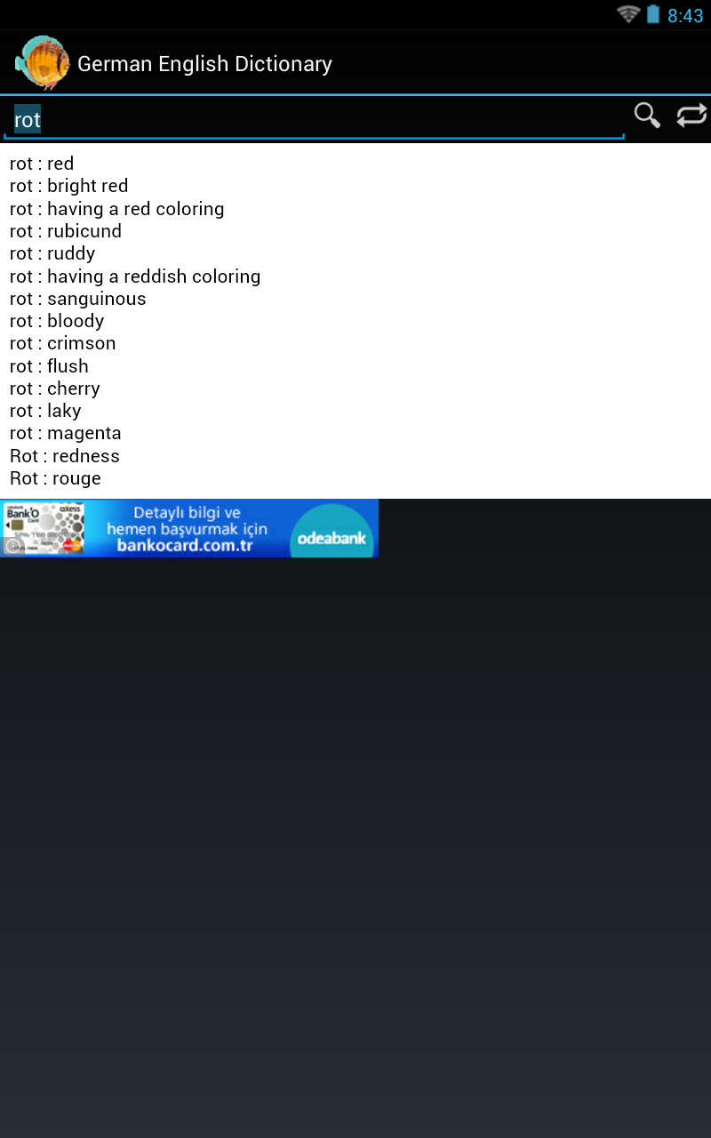 English German Dictionary App on Amazon Appstore