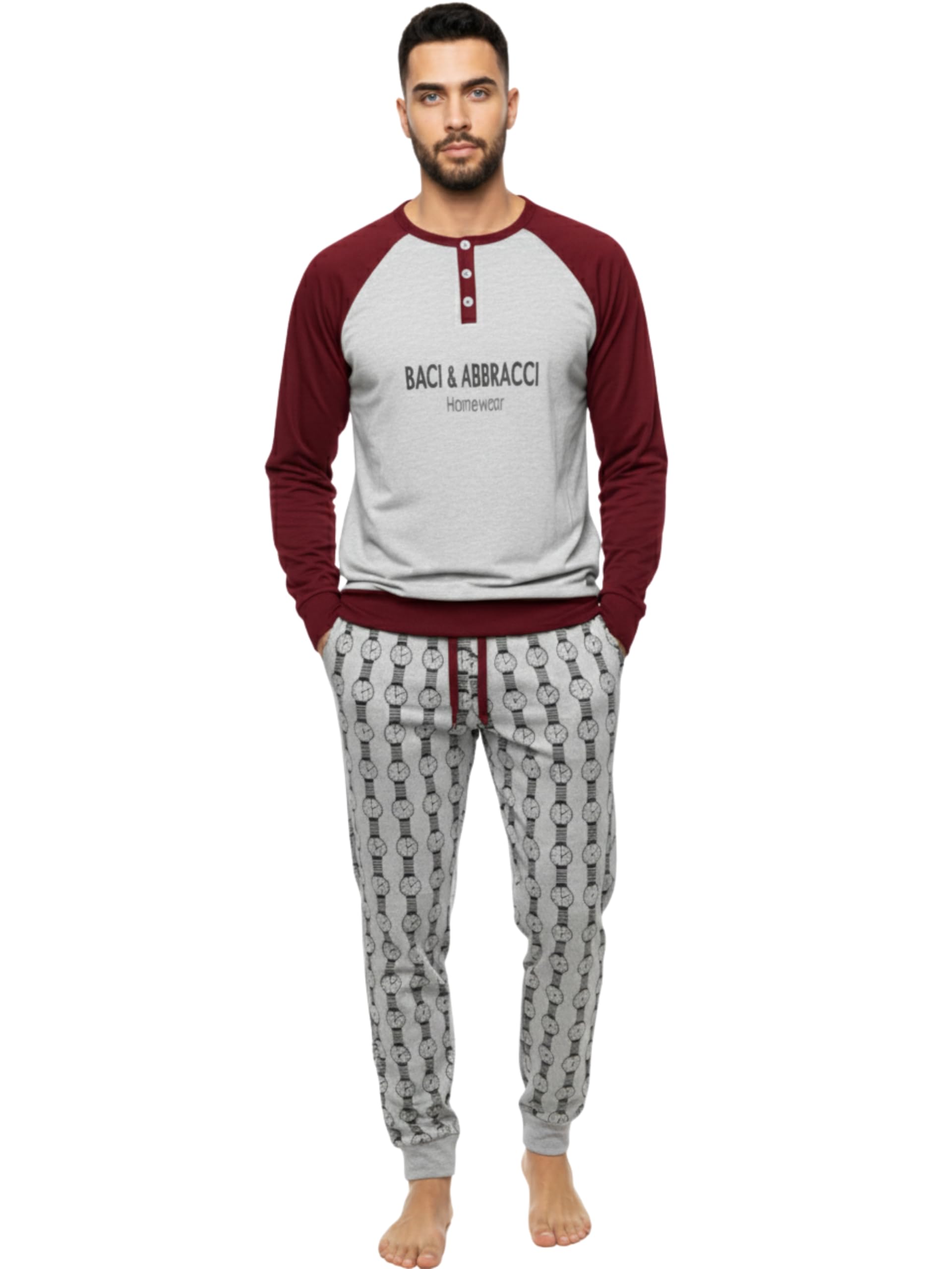 Dames pyjama van katoen-interlock passion flower