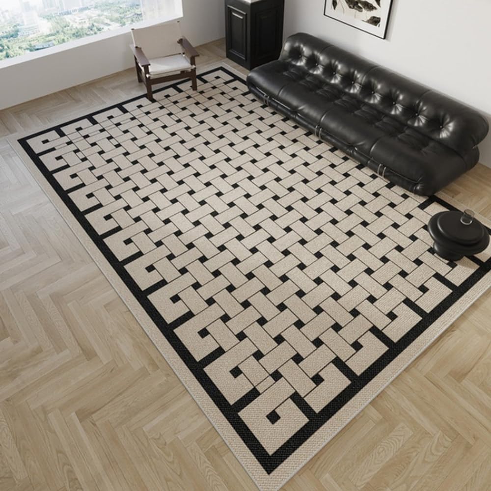 Tapis de salon doux et léger pour canapé, grand tapis de chambre en peluche 120x160