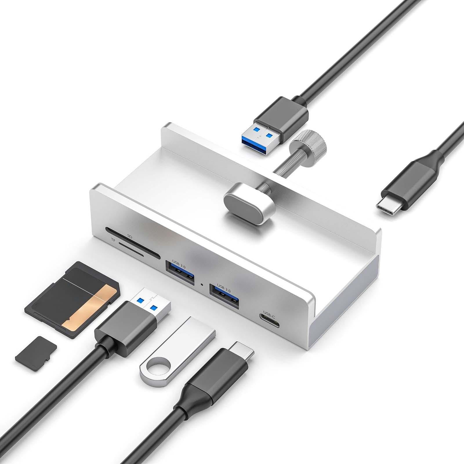 4 Ports Aluminum External Dock Card Reader for Notebooks Phone Computer C-image-34