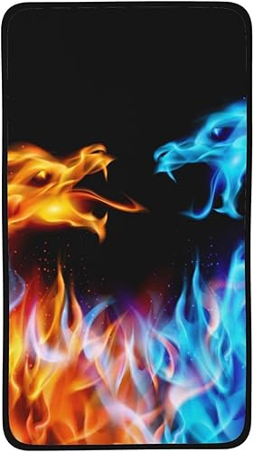 Toallas de mano de microfibra con diseño de dragón de fuego y hielo, toallas de baño decorativas para baño, toallas suaves para tu cara y cuerpo,