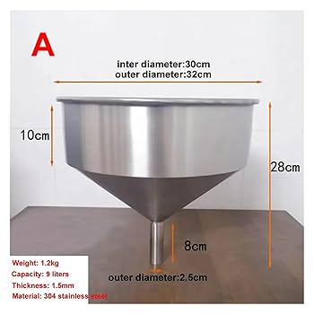 Amazon.co.jp: 厚い304ステンレス鋼漏斗ペースト液体シリンダー