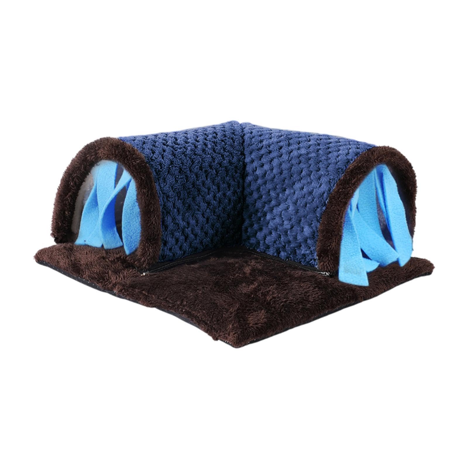 CALANDIS™ Guinea Pig Hideout Anti Slip Small Animals Tunnel for Kitten Guinea Pig Mice brown and blue | Pet Supplies | Small Animal Supplies | Exercise & Toys-image-23