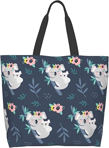 Miniatura 8 de Famame Canvas Tote Bag Large Women Casual Shoulder Bag Handbag Reusable Multipurpose Shopping Grocery Bag For Outdoors