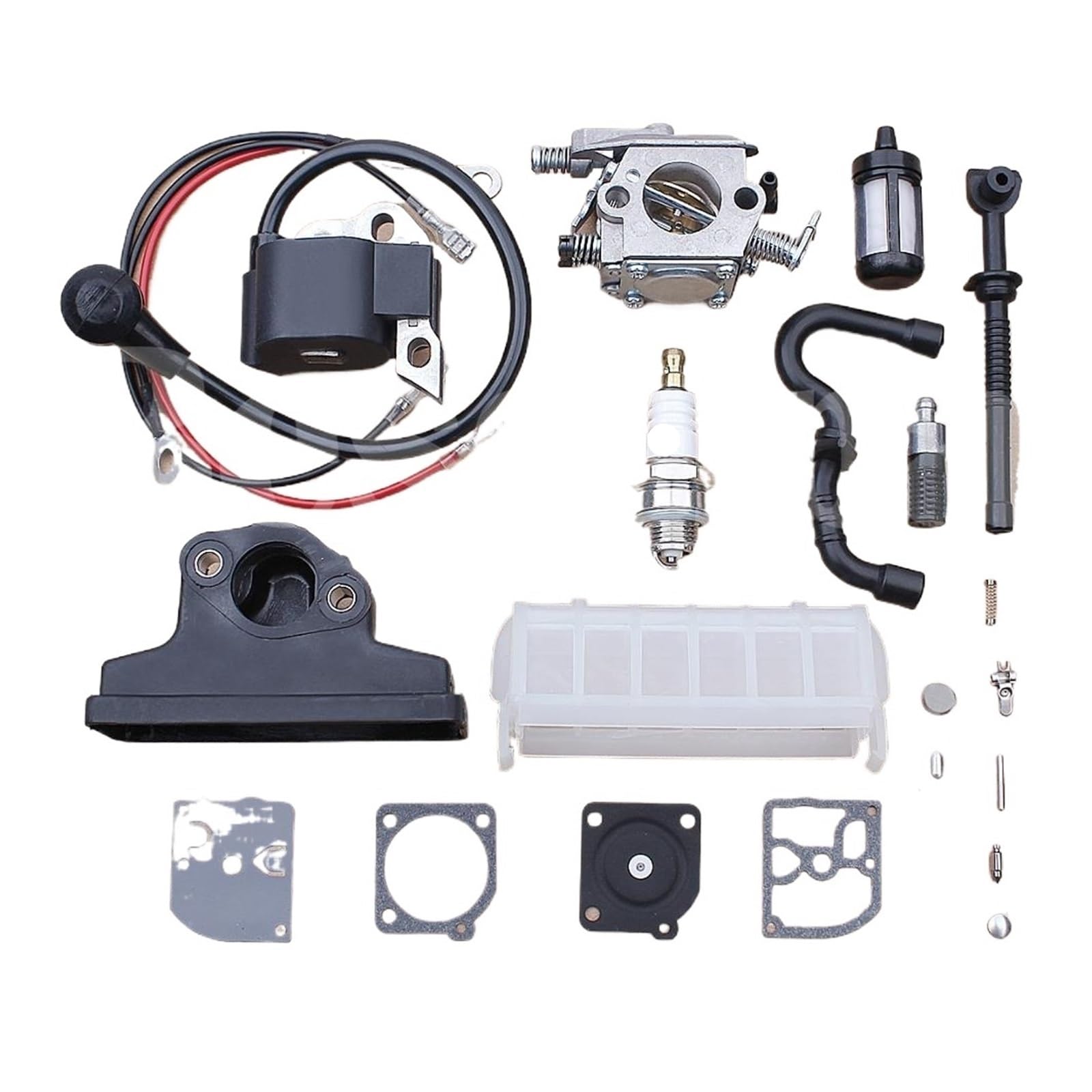 Bobina de Encendido del carburador y Filtro de Aire for Motosierra 021, 023, 025, MS250, MS210, MS230, Kit de reparación de carburador 1123, 120 y 1651