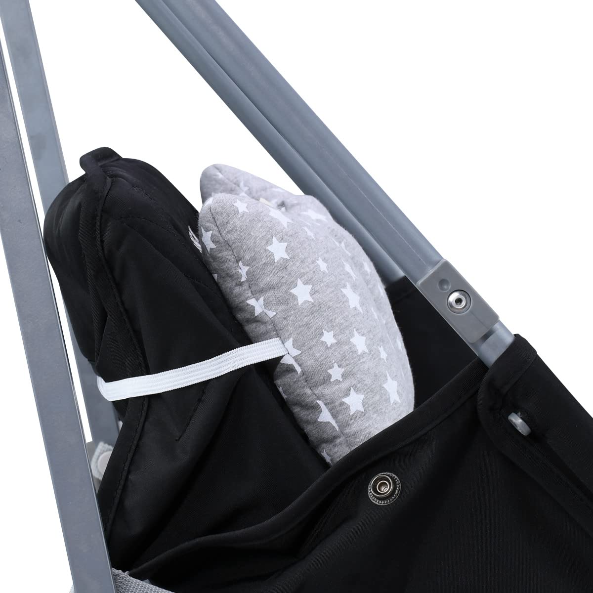 JYOKO Kids Cojín Reductor Universal para Cochecito y Silla de Paseo 100% Algodón (White Star Original)