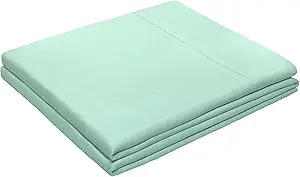 HBHLFZ Twin XL Flat Sheet - Ultra Soft Polyester Top Sheet - Hotel Quality Bed Sheets - Comfortable Wrinkle-Free - Easy to Care for - 1 Twin XL Flat Sheet Only(Twin XL,Green)
