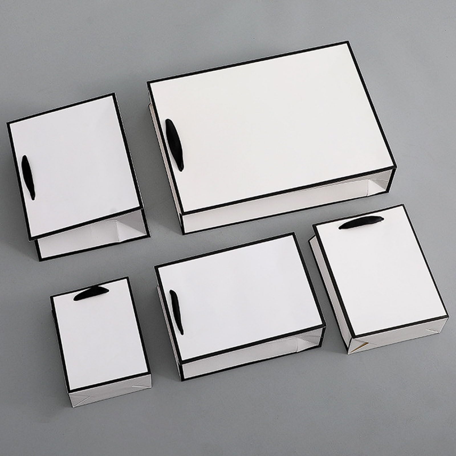 20er-Pack robuste Tragetaschen aus weißem Karton mit Griff Baumwollseil, Einkaufstaschen for Bekleidungsgeschäfte, Schmuckverpackung(25 * 13 * 32cm)