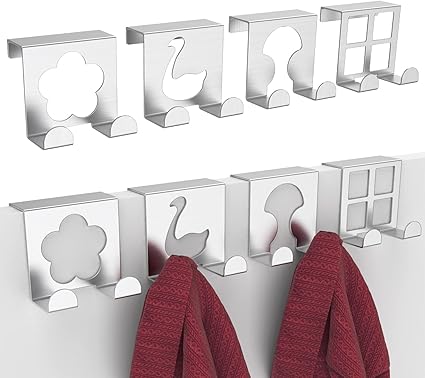 Crochet Porte Set,Patère Murale En Acier Inoxydable 8Pcs,Patères  Porte,Fenêtre Crochets Sans Percer,Double Porte Crochet,Forme Dessin Animé  Creuse,Pour Tiroirs Placards Accrocher Serviettes : Amazon.fr: Bricolage