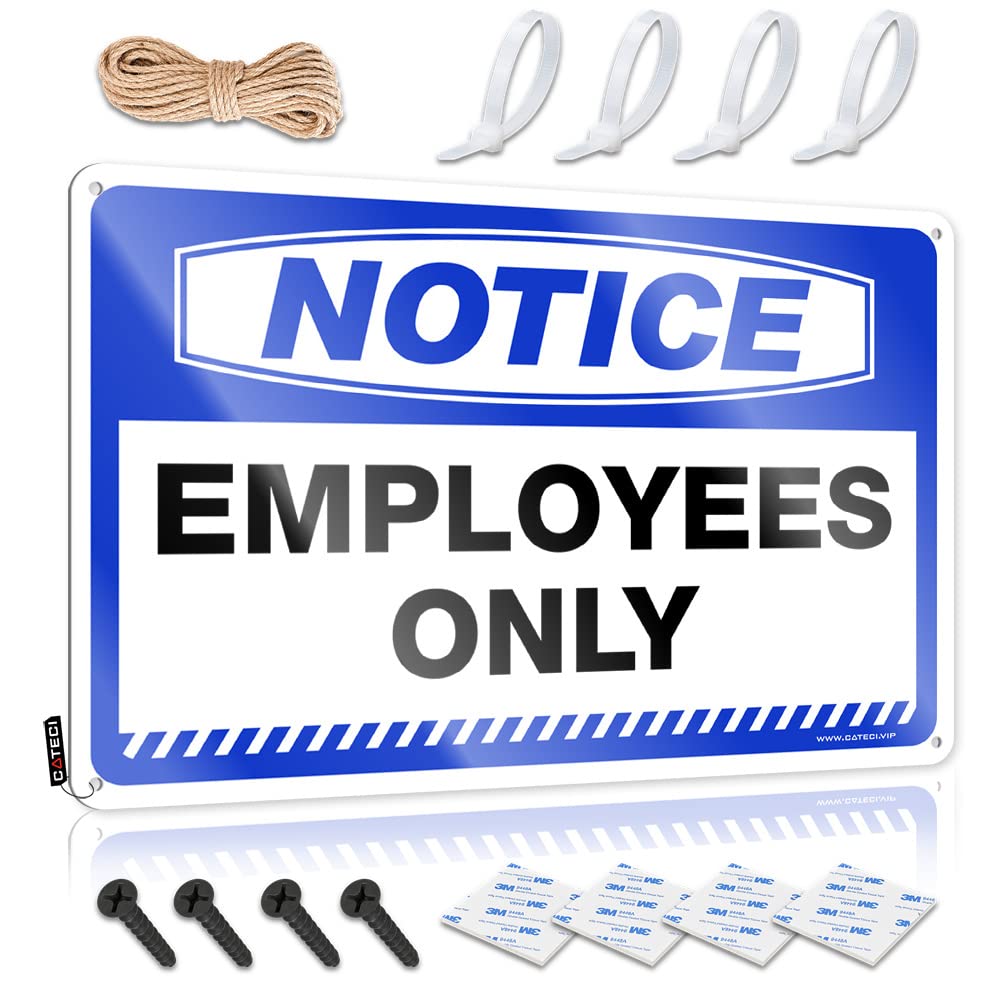 BRUNTELO Funny Decor For Bar Notice Employees Only Tin Sign Beer Signs Metal Vintage Funny Signs For Bedroom