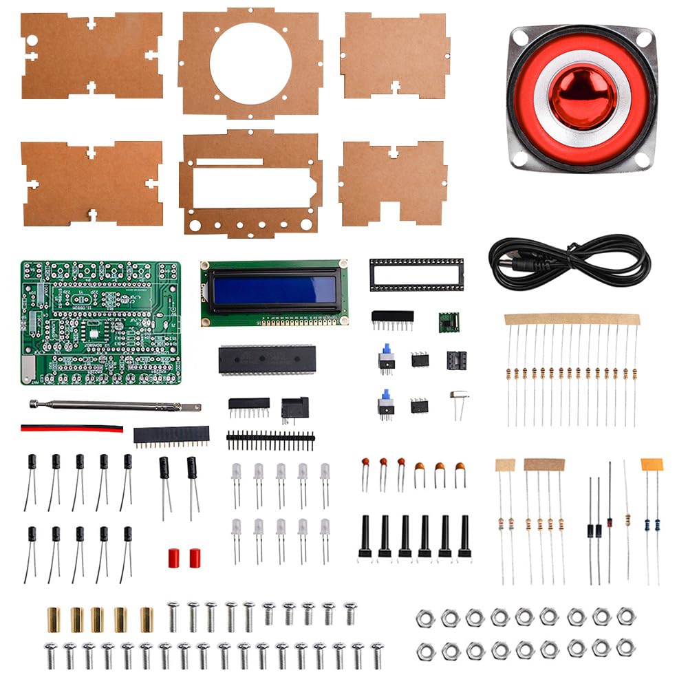 Heemol Kit de soudure électronique DIY - Radio numérique - 87-108 MHz - Module radio DIY - Avec écran LCD - Pour l'apprentissage de la soudure