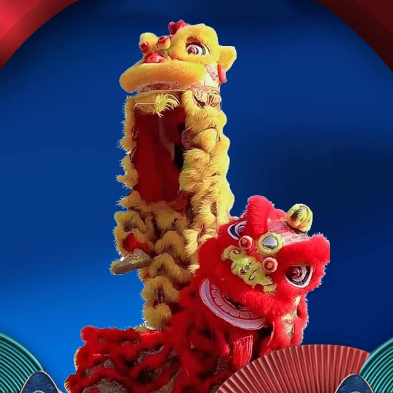 ドラゴンダンス小道具 中国風のドラゴンダンス 10 メートルシルクドラゴンダンス伝統的なマスコットドラゴ\u200b\u200bンダンスヘッド 8 プレ 中国のドラゴンダンスセット  1 メートル/3 メートル/5 メートル/8 メートルシルクドラゴンダンス新年獅子舞ヘッドショーハロウィ 中国の ..., image size:1500x1500