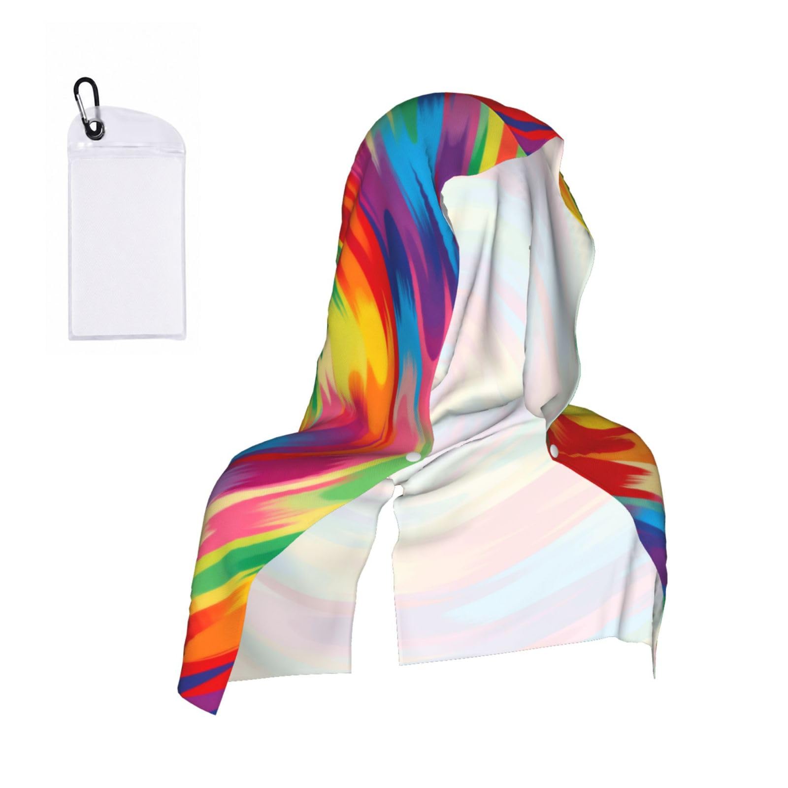 CNTDBU vortex Cooling Towel Hooded-Instant Chill Neck Cover for Sports, UV Cooling Rag for Running Gym