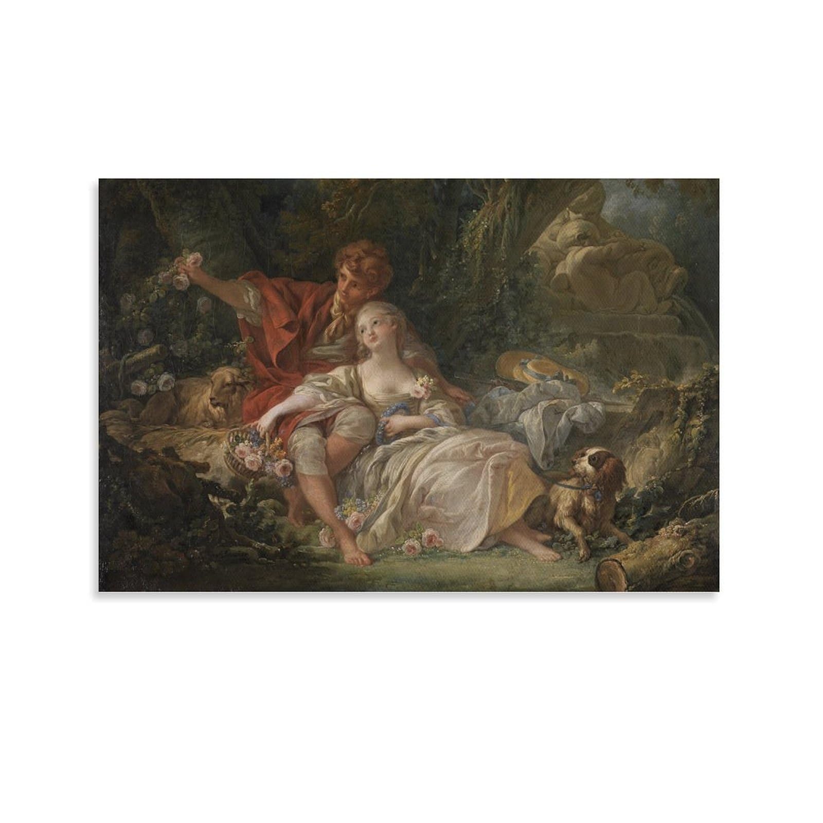 Amazon.co.jp: Francois Boucher フランソワ・ブーシェ 羊飼いと羊飼い