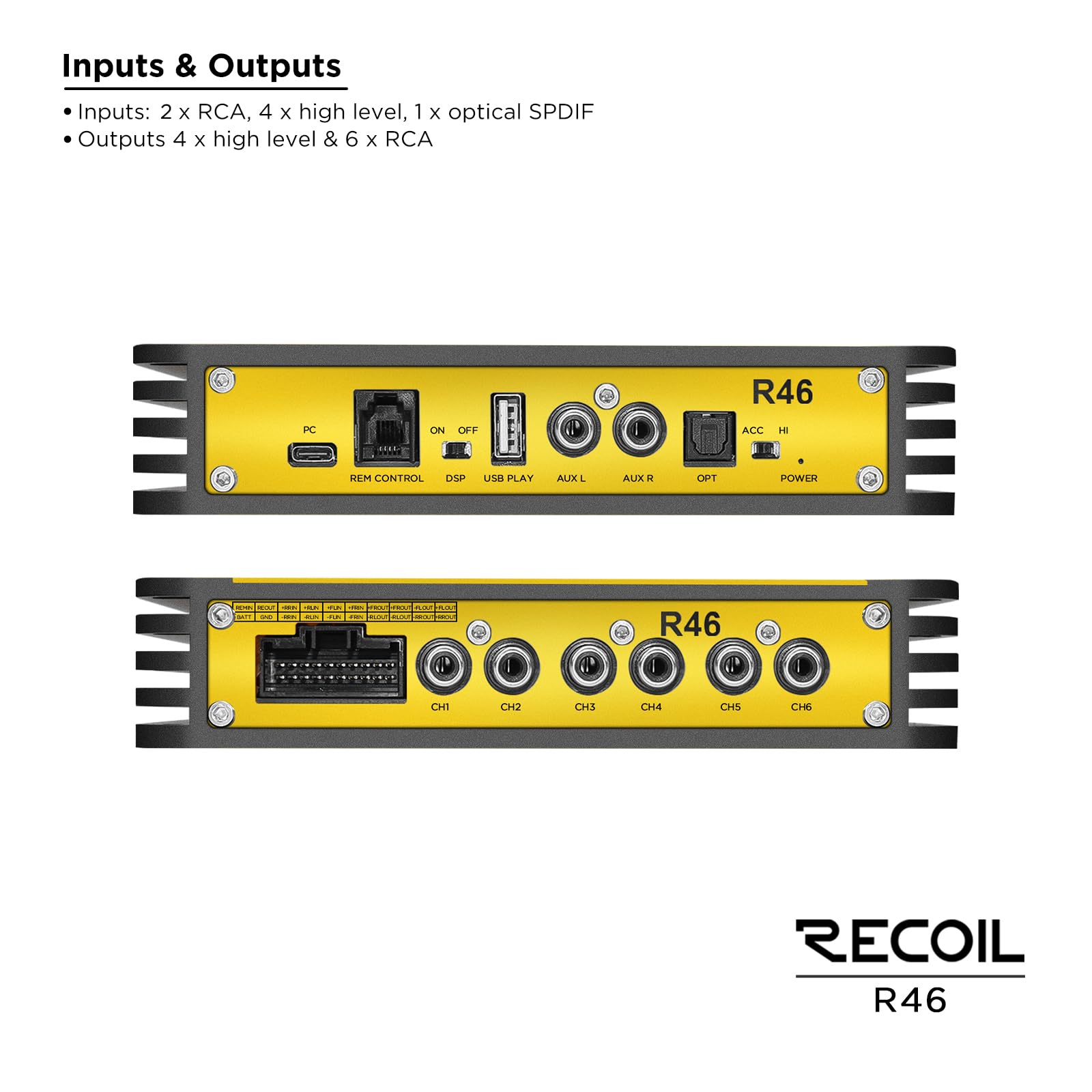 Recoil R46 Snapklik.com : Recoil R46 Car Audio DSP Digital Signal Processor Equalizer
