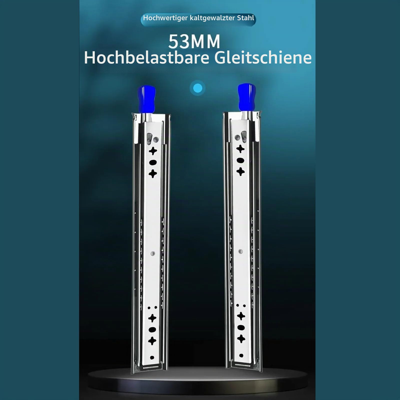 Schienen Für Schubladen,Schwerlastauszug 600mm,24 Zoll,60cm Lang,Mit Schloss,120kg Belastbarkeit,Vollauszug Kugelgelagert,Geeignet Für Schubladen Etc.,1 Paar