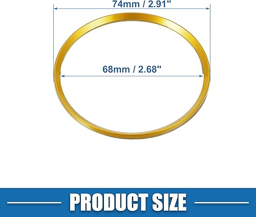 Miniatura 4 de Anillo de tapa central para cubo de rueda de automóvil para Cadillac XT5 SRX XTS ATS CT6, aleación de aluminio, tono dorado (juego de 4)