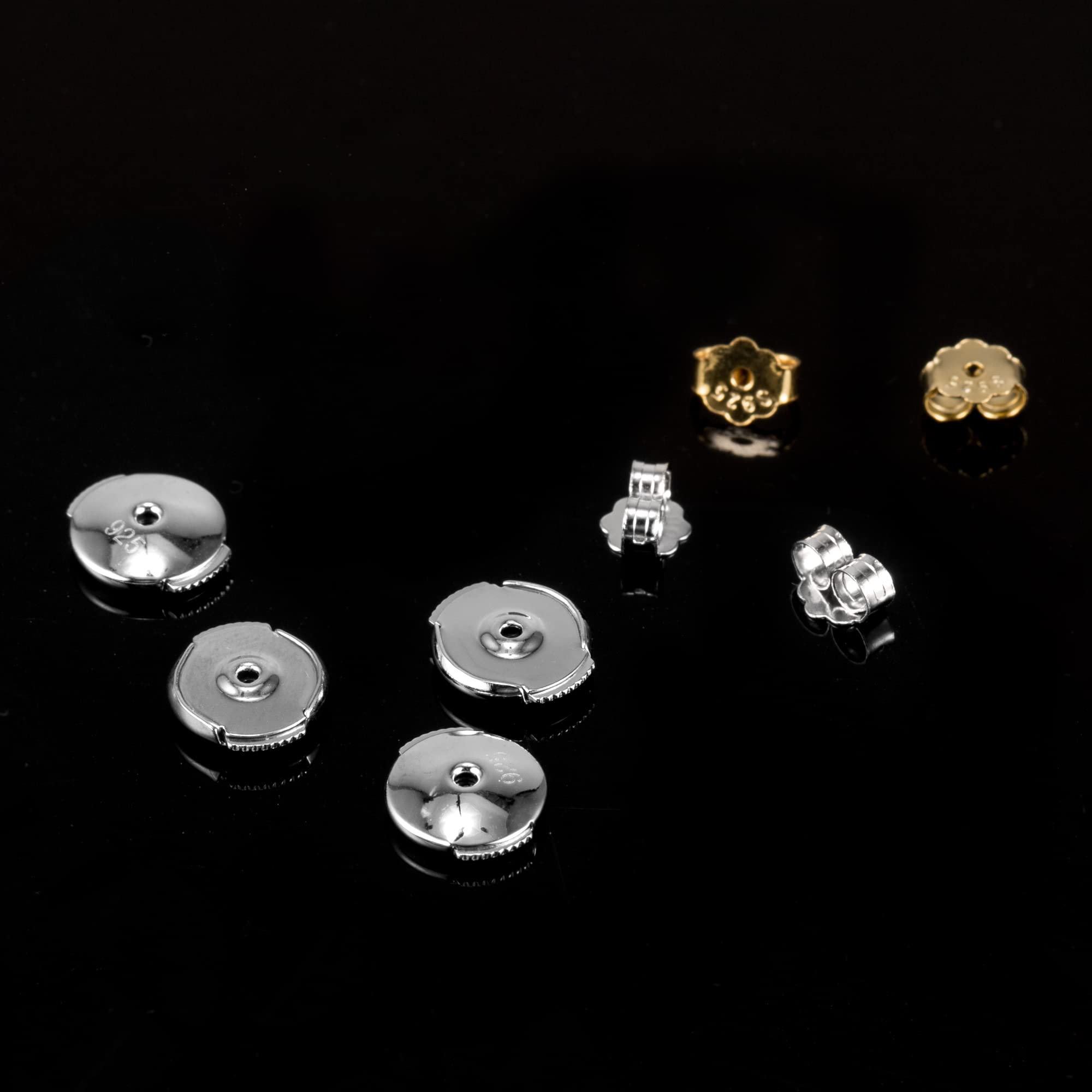KISSPAT 4/8 Fermoirs Boucles Oreilles Doré Argenté Hipoalergénique Attache | 4/8 Fermoirs Doré Argenté Papillon Attache Création DIY Accessoires Bijoux Hipoalergénique