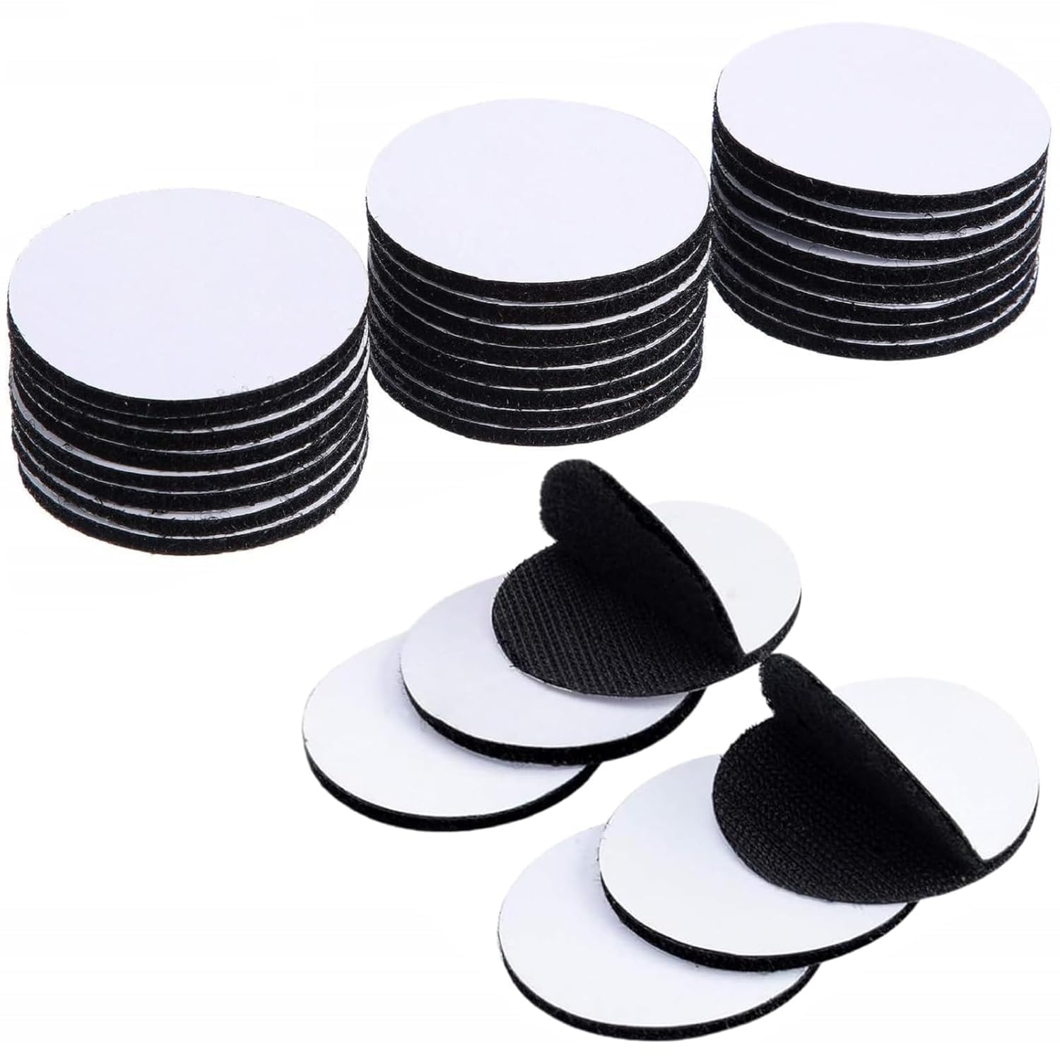 10-Pack Velcro Stickers for Sofa Cover, Carpet Sticker for Floor, Mats Rugs Bed Sheets Pillows Sofa Mattress Couch Blankets, 2-Inch Round Double-Sided Adhesive Secure Fixing Anti-Slip Black-image-29