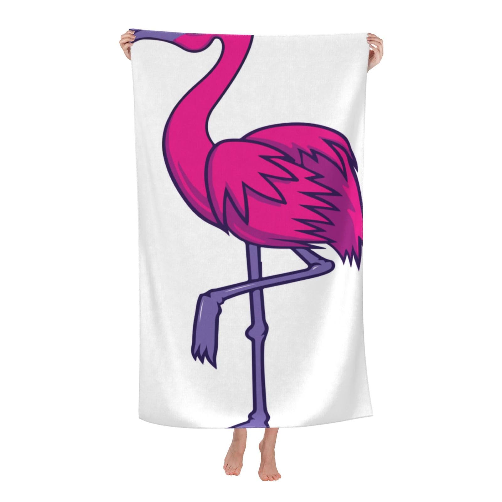 LSRCPD Beach Towel Cool Flamingo Microfiber Beach Towels Blanket Oversized Tropical Big Extra Large XL Pool Towels Quick Dry Sandproof for Women Girls Kids