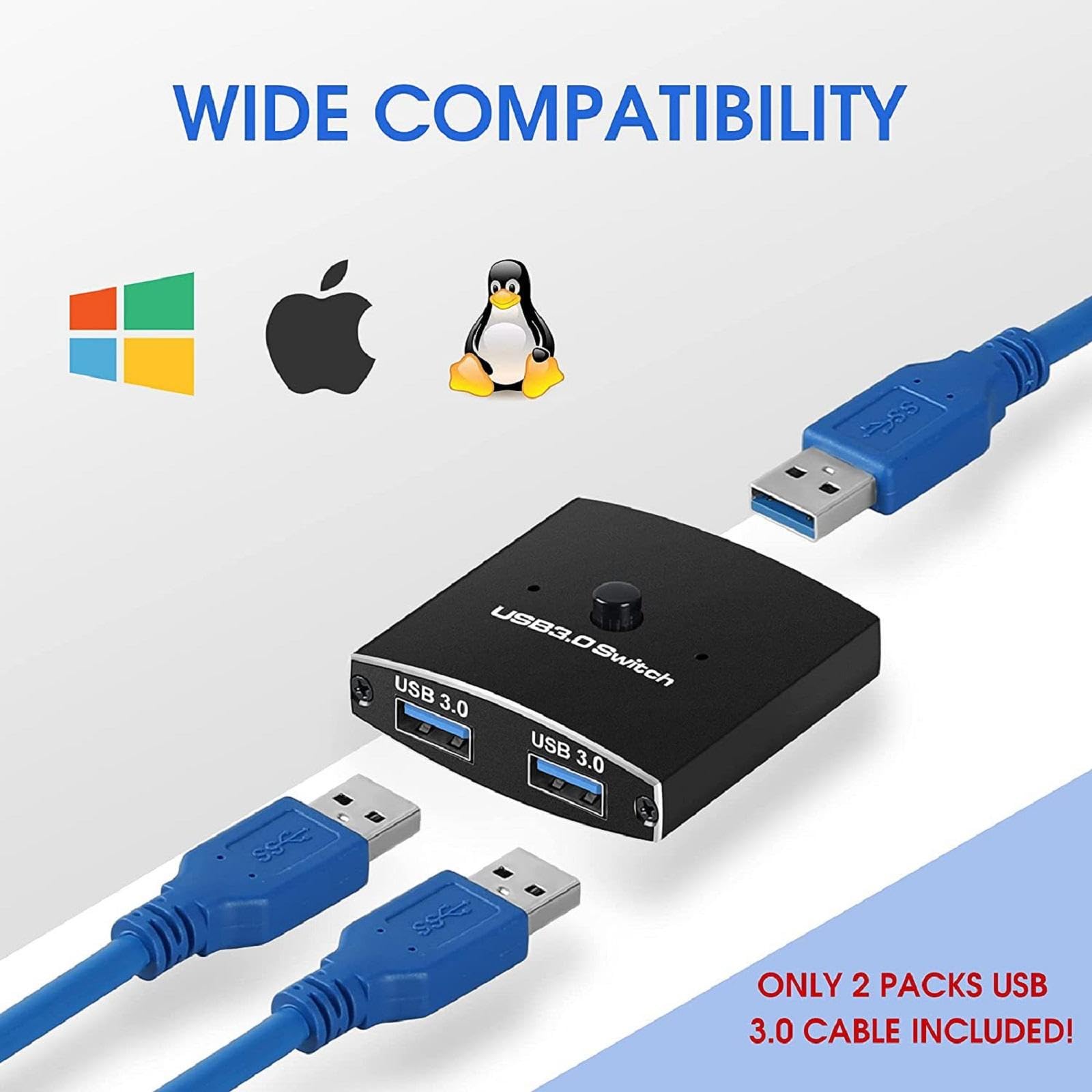 Amazon | USB スイッチ 3.0 スイッチ、双方向 USB スイッチ セレクタ 2