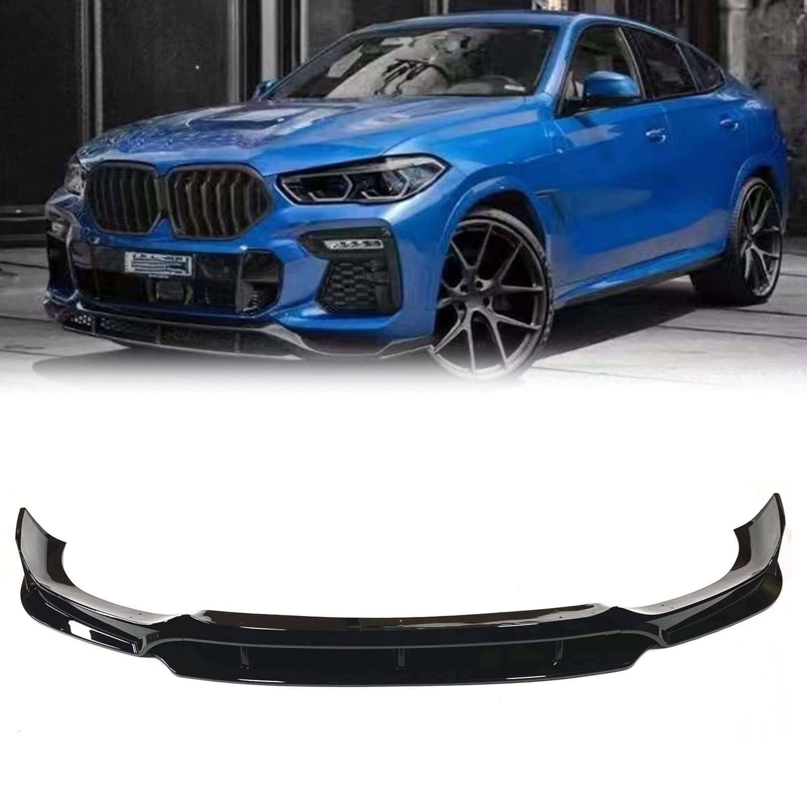 Kit carrosserie avant pour X6 G06 M Sport, lèvre anti-collision de pare-chocs noir brillant