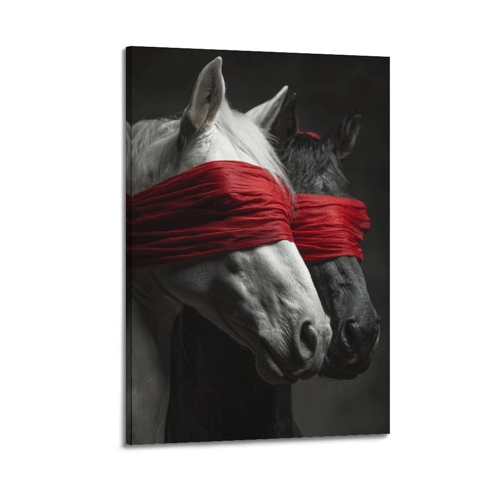 Xkuga Boys Frame-Style Surealist Horse Poster Zen-Inspired Symbols Primal Power Modern Decorative Canvas Prints - Ideal Wall Art For Family, Man Cave, Game Room, & Girls Bedroom 20X30inch(50X75cm)
