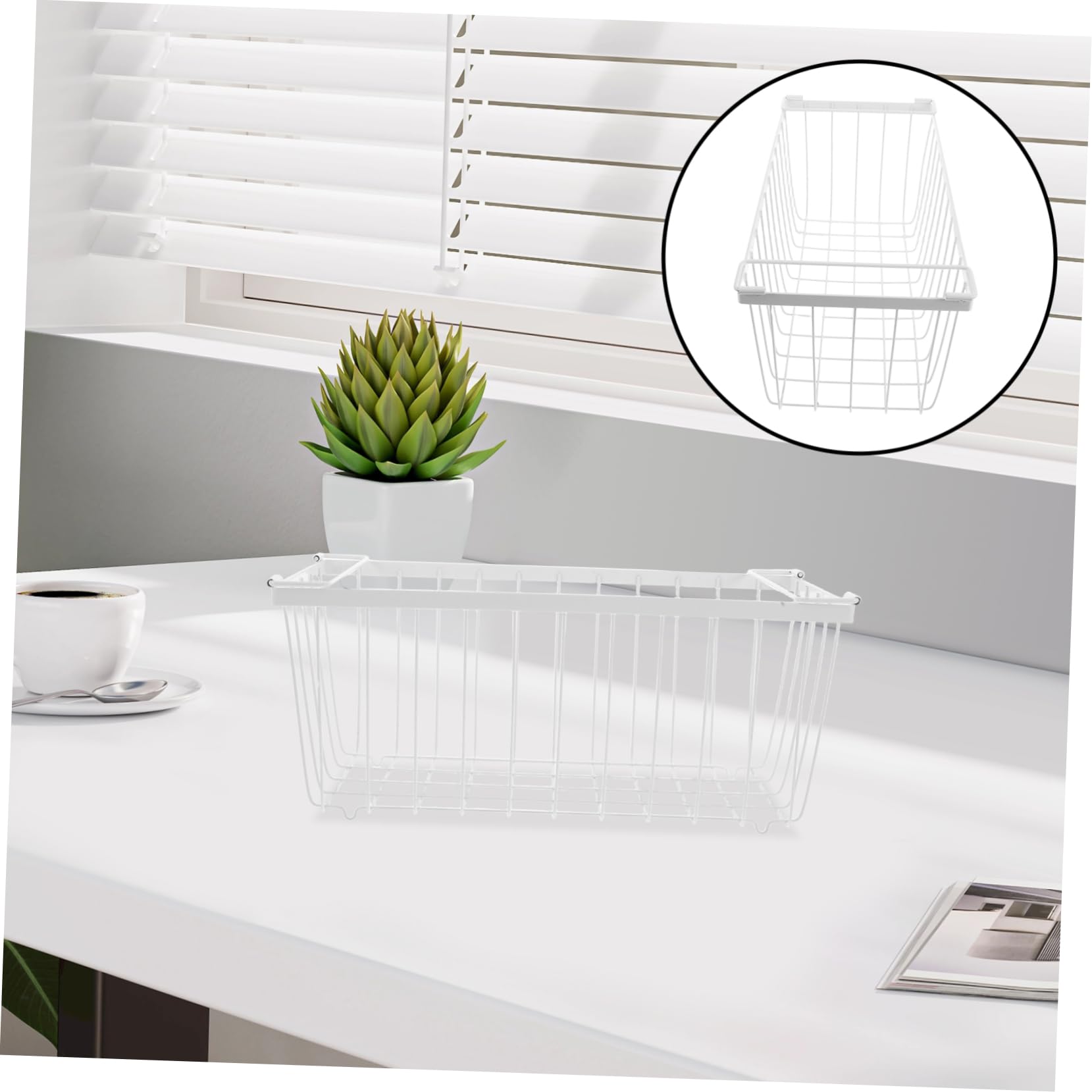 IMIKEYA Cesti Organizer per Congelatore con Manici Organizer Frigorifero Rete Traspirante per Conservazione
