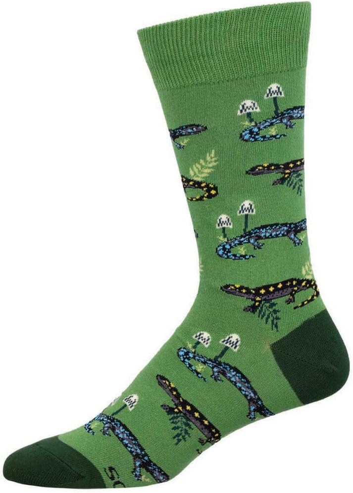 Socksmith Men's Salamander Crew Socks, Green