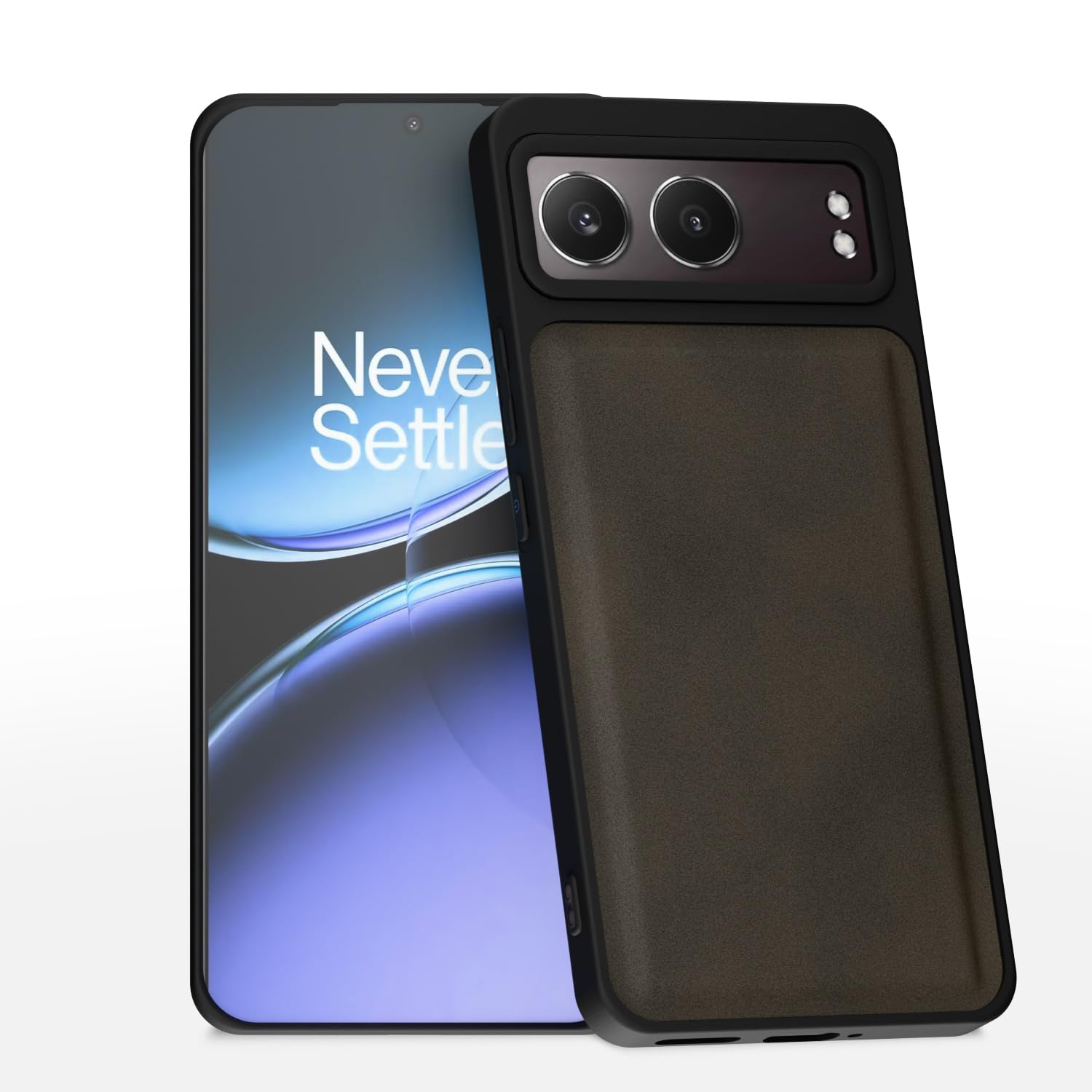 Amazon basics Back Cover for OnePlus Nord 4 5G | Premium PU Leather | Soft Touch Finish | Full Camera Protection | Raised Edge Bumper Case (Brown)