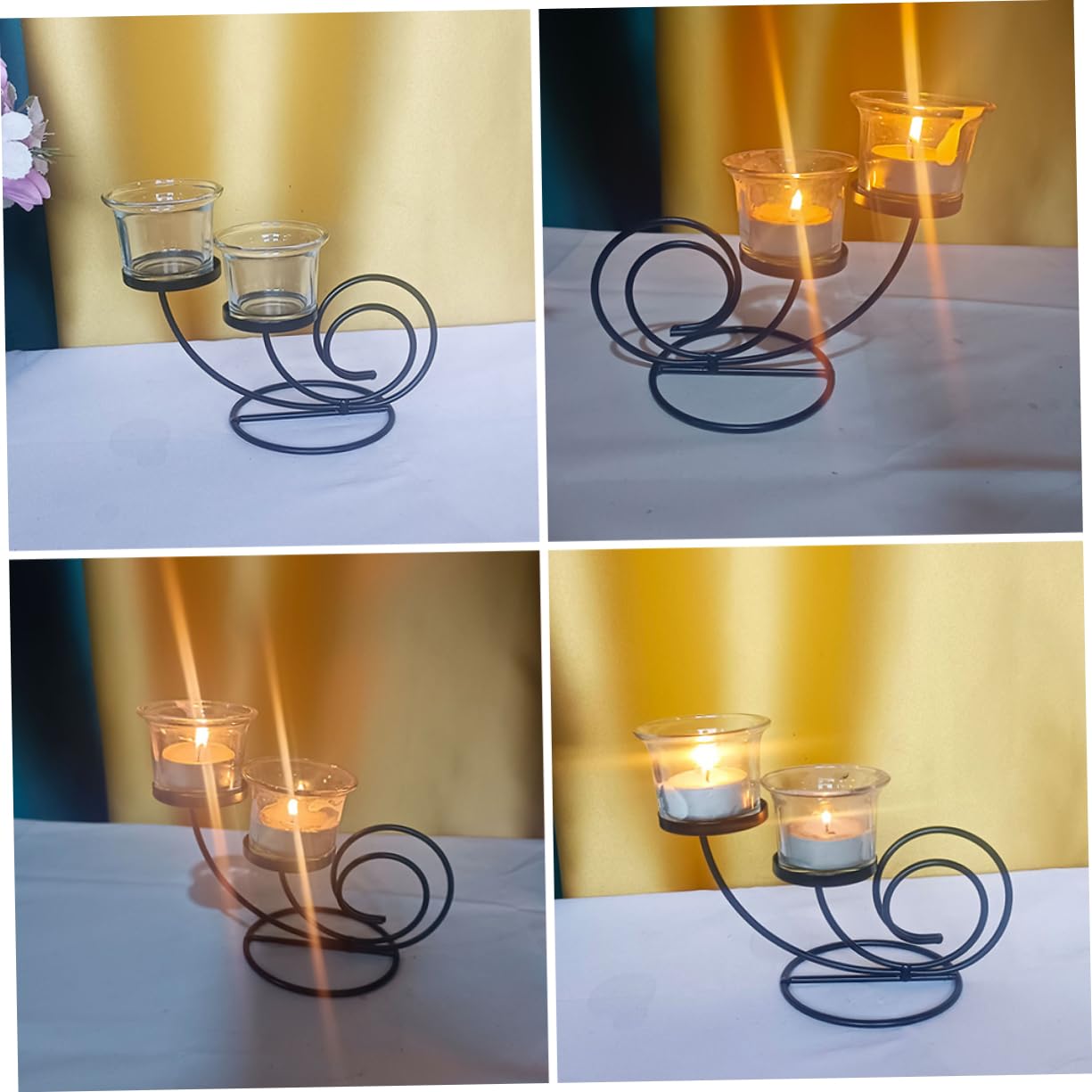 EDK9 アイアン プラントホルダー キャンドルホルダー ガラスカップ