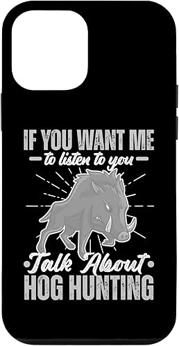Funda para iPhone 12 mini Hog Hunting Dog Gun Call Hunter Pigs Wild Javelina